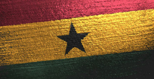 The flag of Ghana