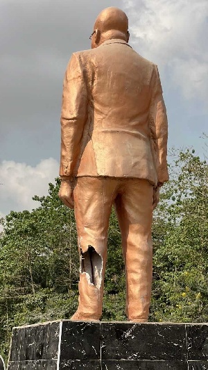 The statue, inaugurated by the President himself, has sparked public debate