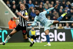 The moment Antoine Semenyo scored his goal against Newcastle United