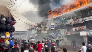Adum stores on fire