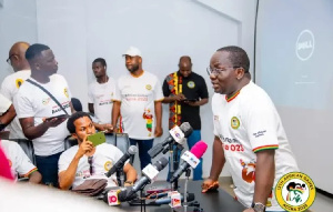 Evans Yeboah addressing the media