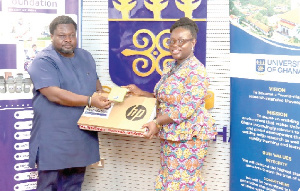 Nana Owiredu Wadie I (left), Chairman for the Kabaka Foundation, led the delegation