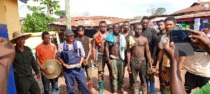 Among those arrested were three Chinese nationals operating excavators