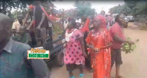 On Saturday, they marched through the cemetery