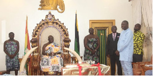 Dr. Amin Adam visited Otumfuo Osei Tutu II at the Manhyia Palace