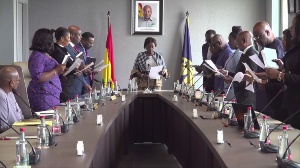 The newly constituted Board of the Bank of Ghana (BoG), led by Governor Dr. Johnson Asiama