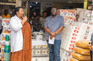 The donation included medical equipment and sanitary products
