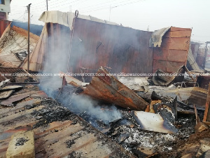 Fire at Kasoa new market