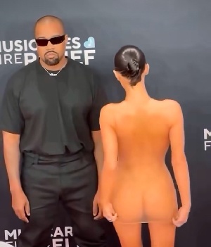 Kanye West and wife