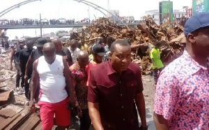 The fire has left many traders counting significant losses