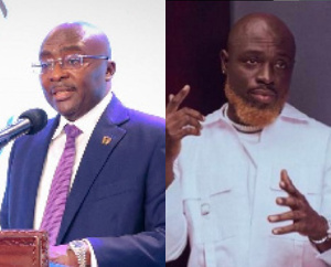 Kwame Yogot (right), Vice President Dr Mahamudu Bawumia (left)
