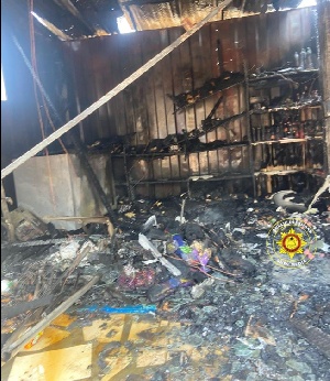 Despite the swift response, the contents of the affected shops were completely destroyed