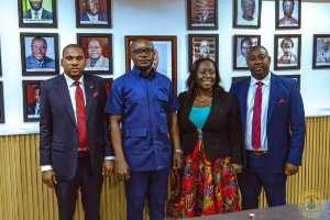 Energy Minister John Abdulai Jinapor in a group photo with the stakeholders