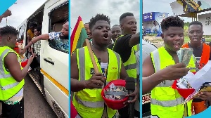 Wode Maya actively collected donations from pedestrians and drivers