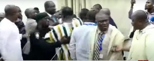 The fracas erupted after a dispute between the minority and majority