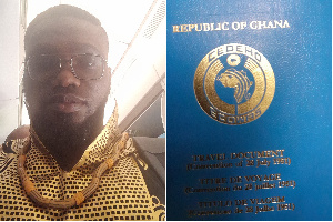 David Hundeyin and his Ghanaian refugee passport