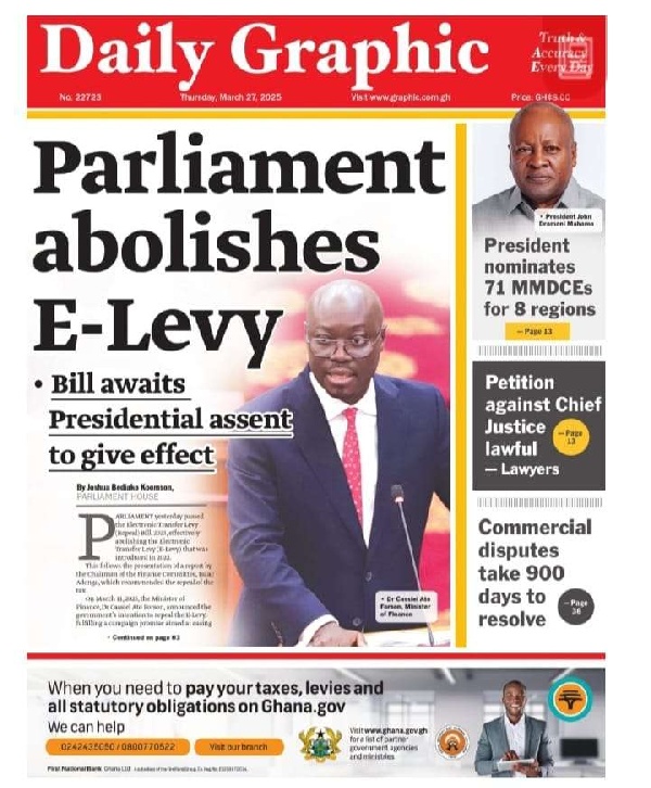 Today's front page