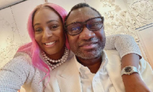 DJ Cuppy with her father