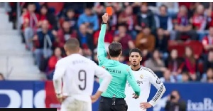 Jude Bellingham received a controversial red card for allegedly swearing at the referee