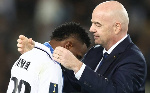FIFA president Gianni Infantino and  Vinicius Jr