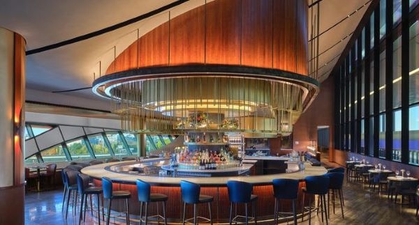 Delta One Lounge at Boston Logan International offers fine dining with seafaring flair