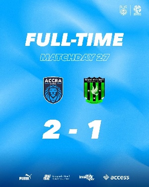 The result allowed Accra Lions to avoid a season double defeat