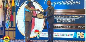 Sosu dedicated the award to Ghana's Parliament, the Speaker, and his constituents
