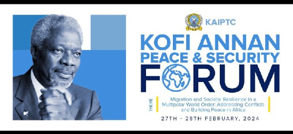 The forum aims to honour Kofi Annan for his contributions to peacekeeping and global security