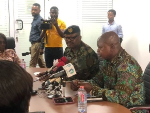 Brigadier-General Paul Seidu Tanye-Kulono and Transport Minister Joseph Bukari Nikpe
