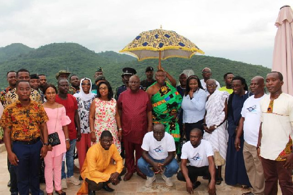 Chief and organisers of the Adomi International River Festival