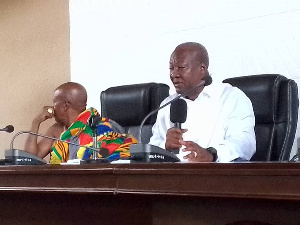 Mahama addressing the audience