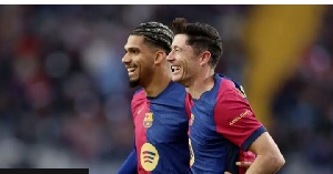 Barcelona's Ronald Araujo and Robert Lewandowski were among the scorers
