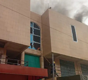 The cause is under investigation. This follows a similar fire at Makola Mall in October 2022