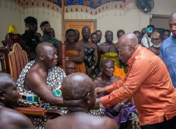 Otumfuo congratulated the President for completing his tenure