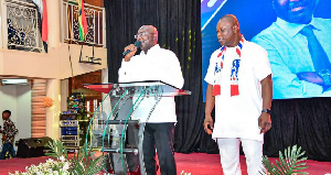 Bawumia speaking at the Holy Ghost Temple of the Assemblies of God Church in Bolgatanga