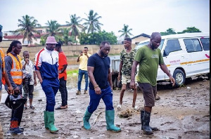 Nii Noi Nortey was accompanied by members of the Klottey Korley communication team