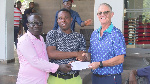Alfred Kwame Nuamey receiving his award