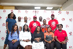 Yaw Sakyi with some partners at the launch