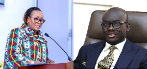 Mavis Hawa Koomson and Godfred Yeboah Dame share the top spot for best performing ministers in 2023