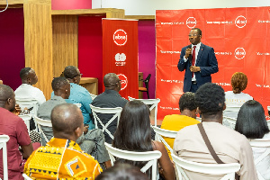 Interim MD, Adolph Kpegah addressing the SME Clinic attendees