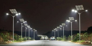 Ministry installs streetlights during road construction