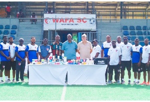 The presentation took place on Friday morning at WAFA's training grounds in Sogakope