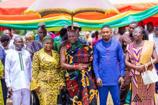 Nasira Afrah Gyekye, the MP for Sekyere Afram Plains and her entourage