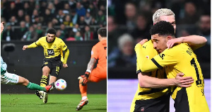 Jadon Sancho nets second goal for his team in Bundesliga clash against SV Werder Bremen
