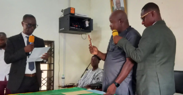 Mr Fiakpui, who polled 25 ‘Yes’ out of the 25 votes cast, was sworn in by Mr John Evans Ocran
