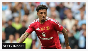 Jadon Sancho's only appearance for Manchester United this season was in the Community Shield
