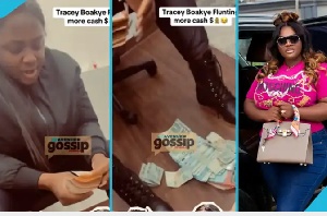Tracey Boakye flaunting cash