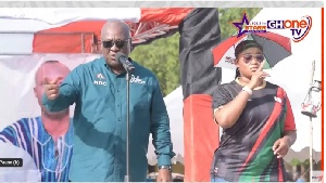 John Mahama at a campaign tour