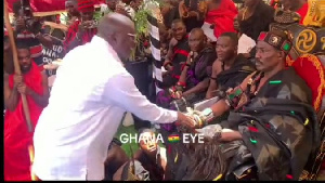 Bawumia was seen making his way through the gathering
