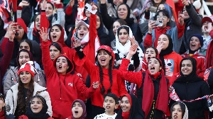 A crowd of approximately 45,000 women and girls at a pro game in Iran